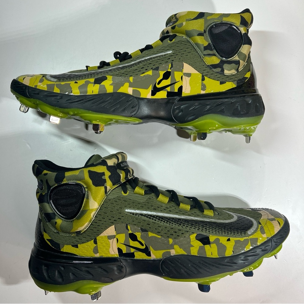 Nike Alpha Huarache Elite 4  Black Camo Men's Baseball Cleats FD5517 200 Size 15